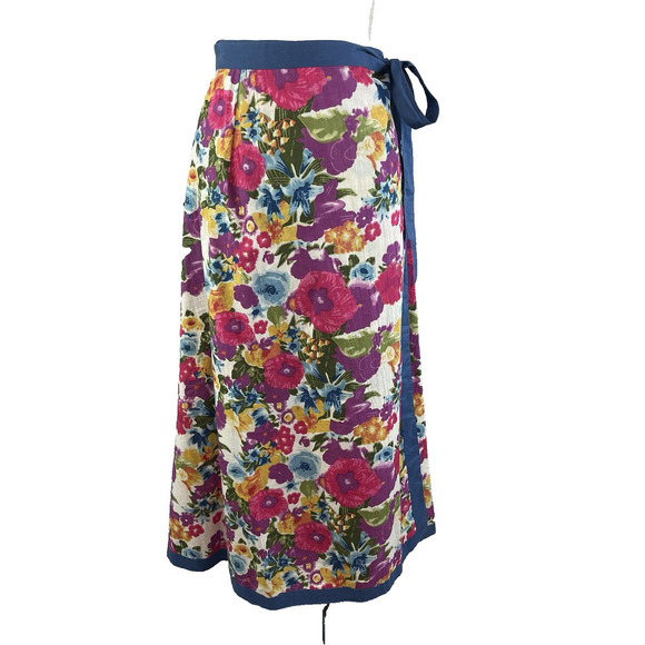 The Paragon Skirt size Small Purple Pink Floral Long A Line Wrap Boho Modest - Picture 1 of 11